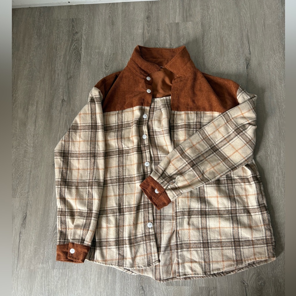 Plaid Corduroy Men's Jacket